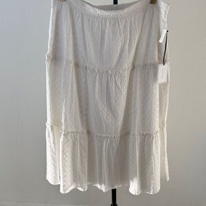 NWT 1. State White Eyelet Maxi Skirt size XL